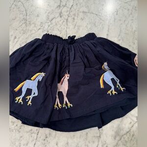 Joules Navy Skirt with Embroidered Unicorns sz 3y